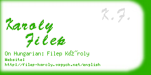 karoly filep business card